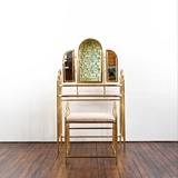 HOLLYWOOD REGENCY STYLE DRESSING TABLE WITH MATCHING STOOL